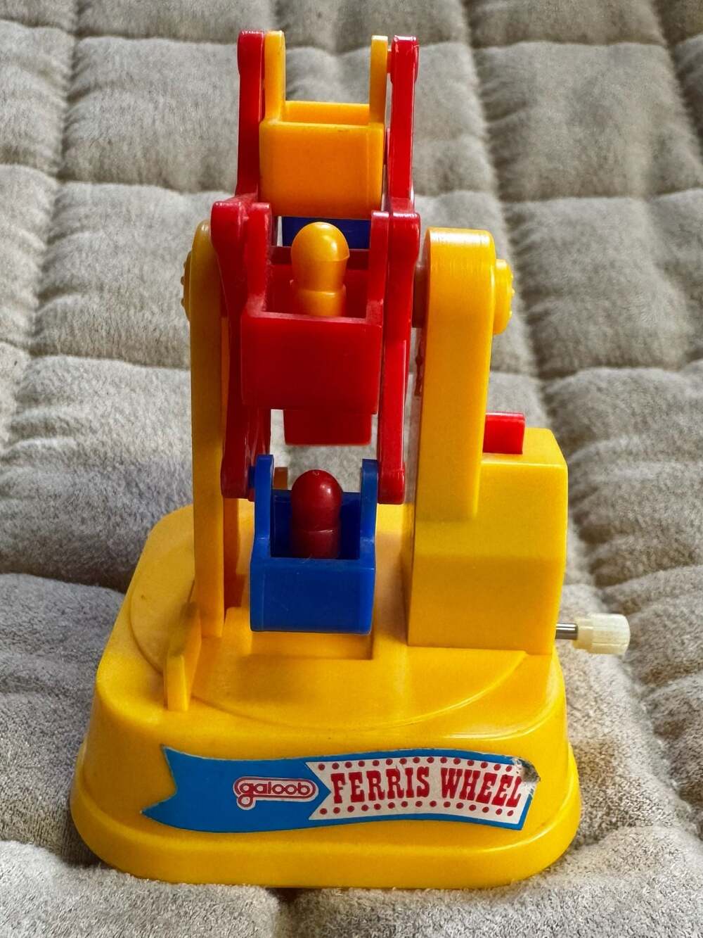Vintage Galoob Wind-Up Plastic Ferris Wheel Carnival Toy